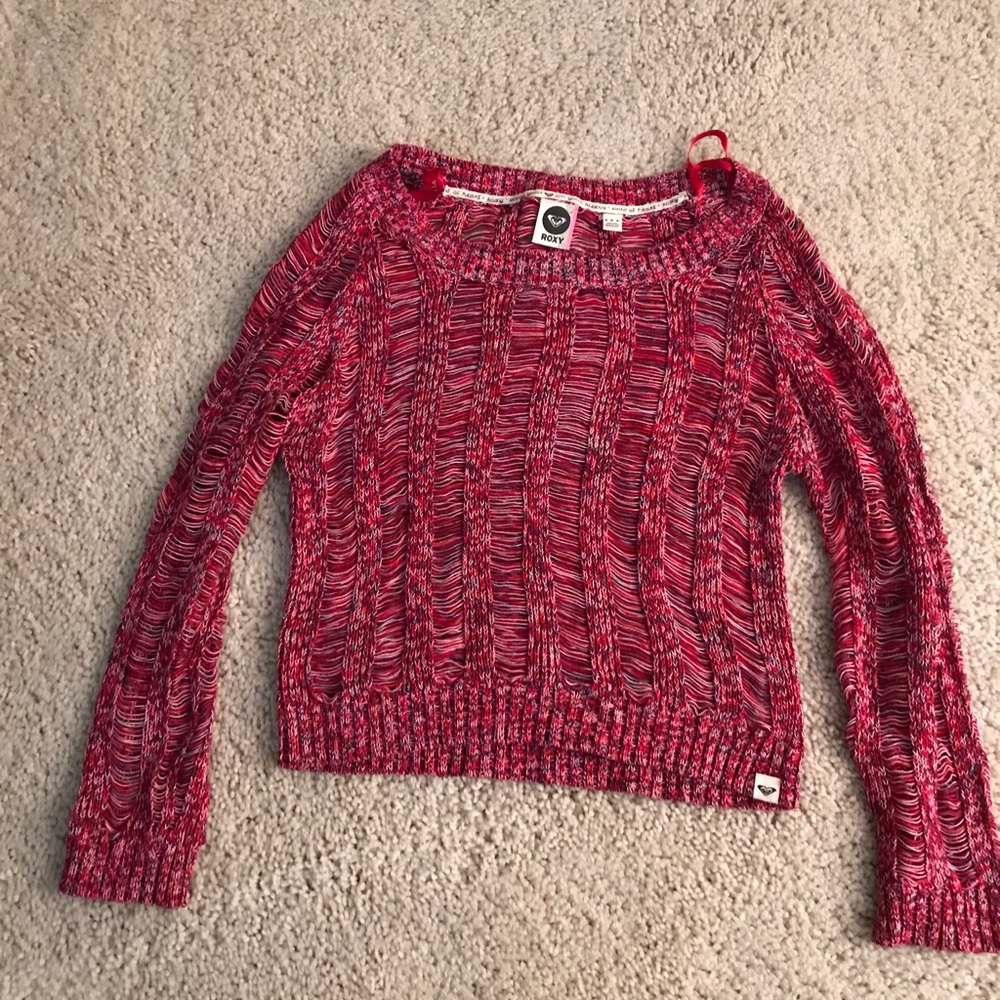 Wide, open knit sweater